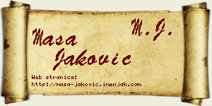 Maša Jaković vizit kartica